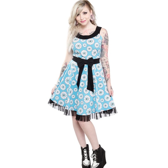 Sourpuss Dresses & Skirts - Sourpuss eyeball pinup dress M